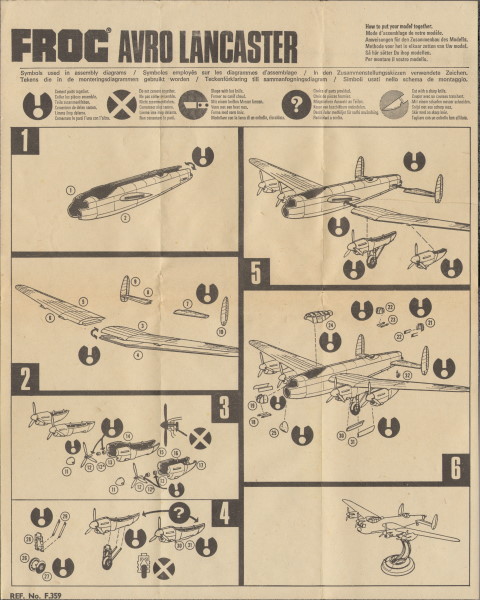 Коробка FROG 359P AVRO Lancaster, IMA, 1959